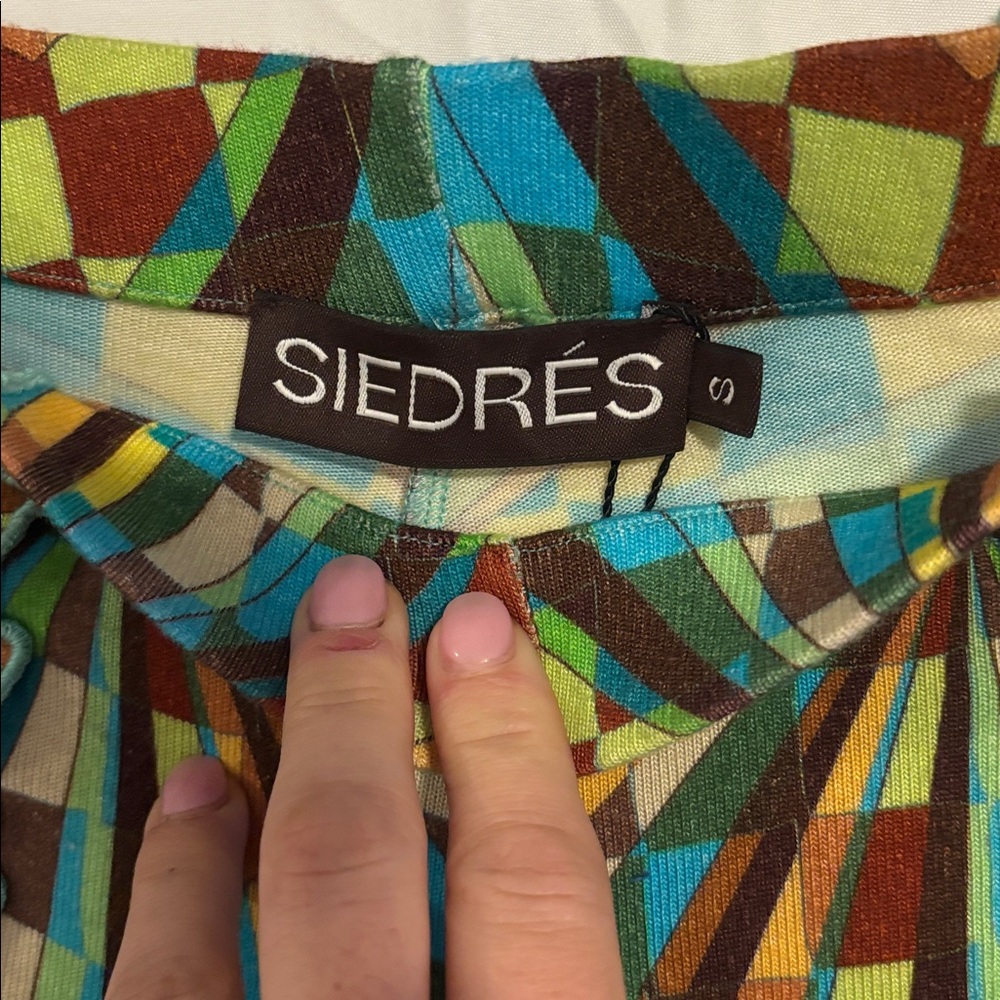 SIEDRÉS

Mult Kaleidoscope Printed Knit Pants W/ Contrast Stitching - Picture 6 of 7